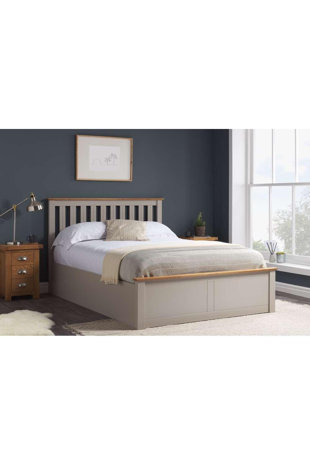 Solid Wood Ottoman Storage Bed Frame Phoenix Gas Lift